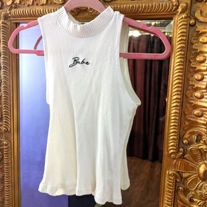 SheIn rib knit Babe mock neck tank top